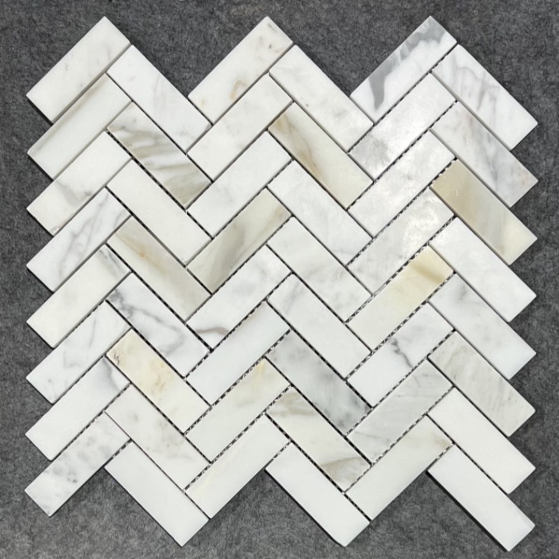 Calacatta Amber Honed Marble Herringbone Mosaic Buying Guide