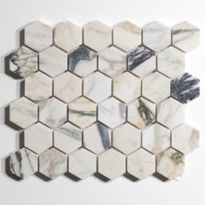 Calacatta Viola Marble 2 Hexagon Mosaic Tile 2 Calacatta Viola Marble 2 Hexagon Mosaic Tile 2