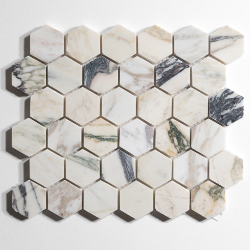 Calacatta Viola Marble 2 Hexagon Mosaic Tile 2