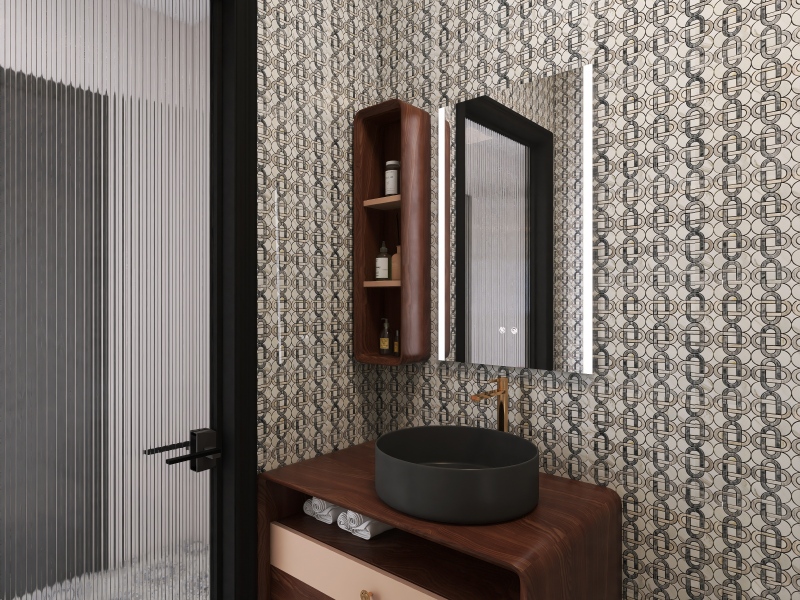 SC SNQ250901 Oriental White Marble Ring with Bardiglio Grey Waterjet Mosaic Tile SC SNQ250901 Oriental White Marble Ring with Bardiglio Grey Waterjet Mosaic Tile
